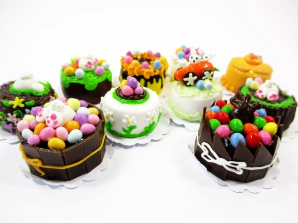 Miniature 10 Easter Cake 1:12 Dollhouse Tiny Food Cake Bakery Clay Supply 16922 - Image 5