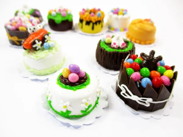 Miniature 10 Easter Cake 1:12 Dollhouse Tiny Food Cake Bakery Clay Supply 16922 - Image 6