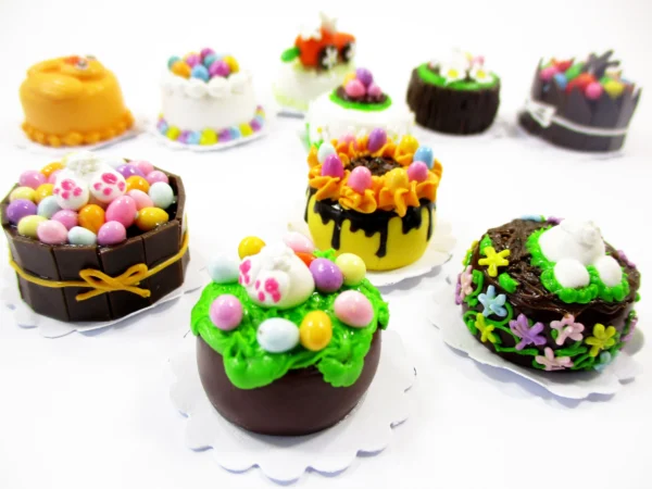 Miniature 10 Easter Cake 1:12 Dollhouse Tiny Food Cake Bakery Clay Supply 16922 - Image 7