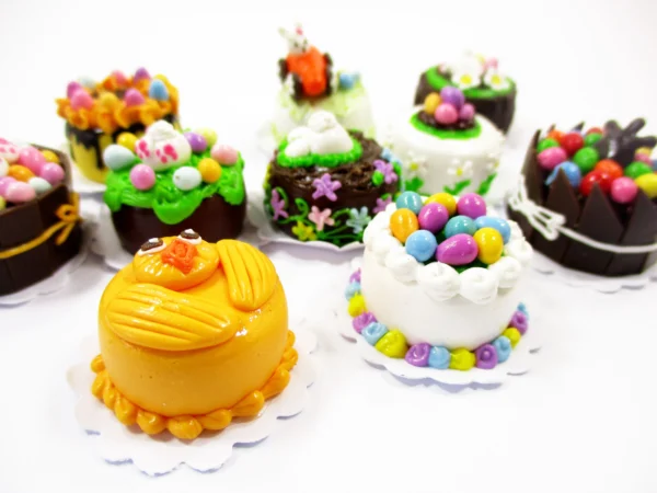 Miniature 10 Easter Cake 1:12 Dollhouse Tiny Food Cake Bakery Clay Supply 16922 - Image 8