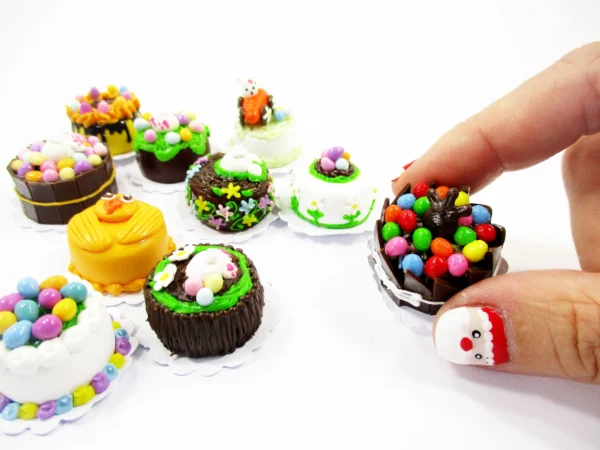 Miniature 10 Easter Cake 1:12 Dollhouse Tiny Food Cake Bakery Clay Supply 16922 - Image 9