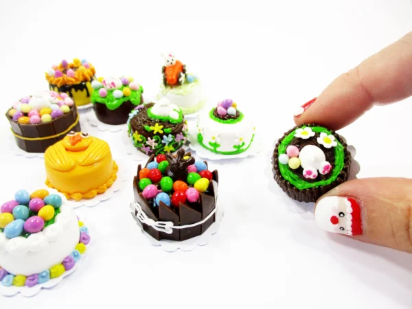 Miniature 10 Easter Cake 1:12 Dollhouse Tiny Food Cake Bakery Clay Supply 16922 - Image 10