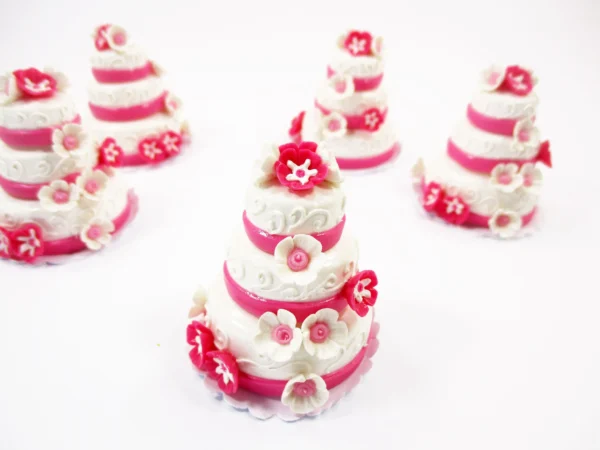 Miniature 3 Layer Wedding Cake Dollhouse Dessert Cake Anniversary Cake 16923 - Image 2