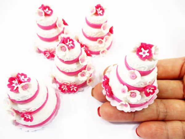 Miniature 3 Layer Wedding Cake Dollhouse Dessert Cake Anniversary Cake 16923 - Image 6