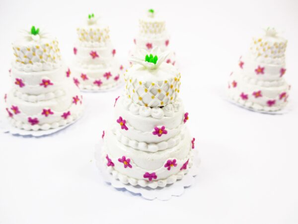 Dollhouse Wedding Cake 3 Layer Miniature Anniversary Cake 1:12 Dessert 16924