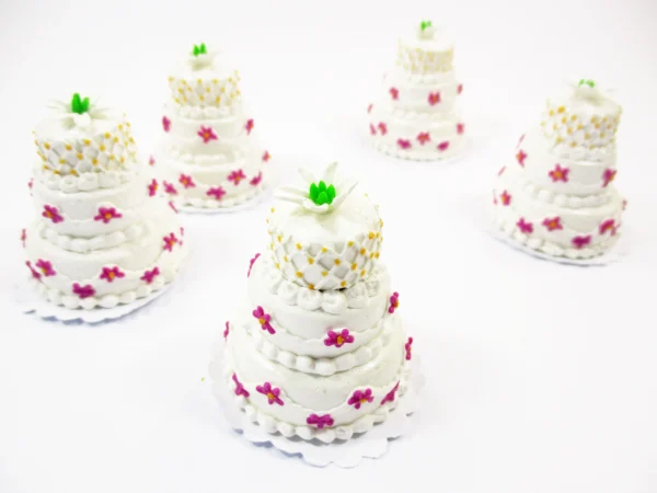 Dollhouse Wedding Cake 3 Layer Miniature Anniversary Cake 1:12 Dessert 16924 - Image 2