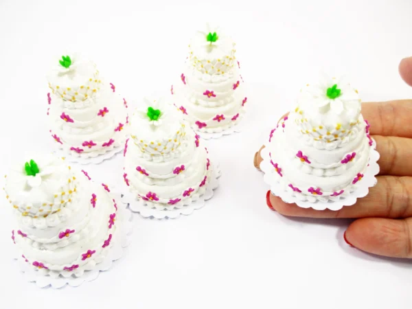 Dollhouse Wedding Cake 3 Layer Miniature Anniversary Cake 1:12 Dessert 16924 - Image 6