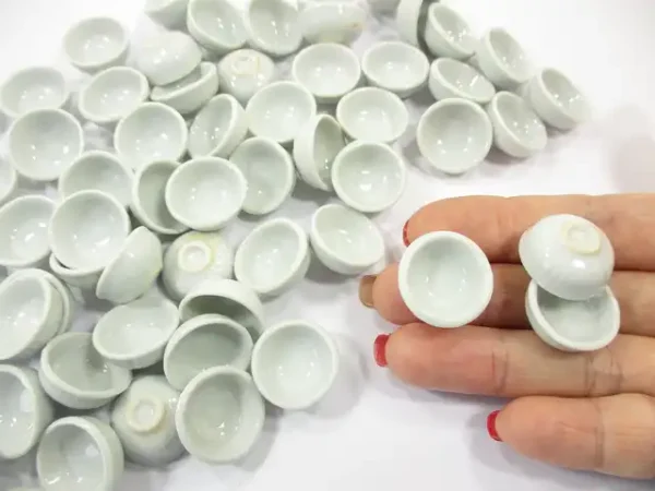 18 mm New Kitchen ware White Bowls Dolls House Miniatures Ceramic - Image 6