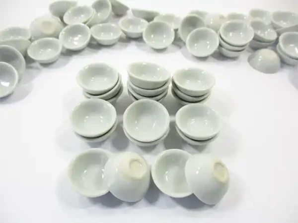 20 mm White Round Bowls Dollhouse Miniatures Ceramic Supply - Image 3