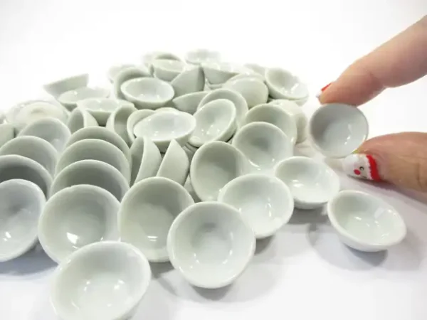 20 mm White Round Bowls Dollhouse Miniatures Ceramic Supply - Image 5