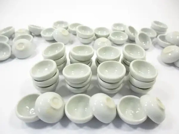 New 20 mm White Round Bowls Dollhouse Miniatures Ceramic Supply - Image 2