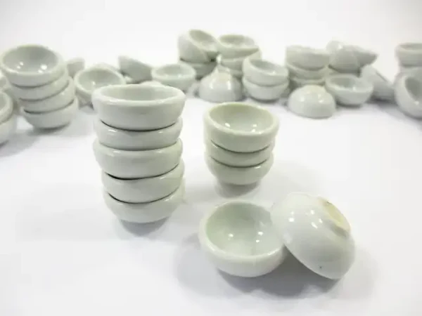 New 20 mm White Round Bowls Dollhouse Miniatures Ceramic Supply - Image 4