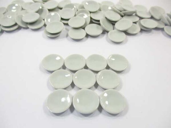 15mm White Round Plate Dish Saucer Dollhouse Miniature Ceramic Kitchen