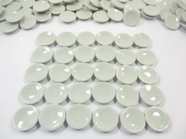 15mm White Round Plate Dish Saucer Dollhouse Miniature Ceramic Kitchen - Image 2