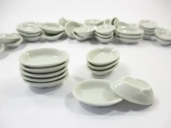 25 mm White Oval Soup Bowl Dolls House Miniature Ceramic Supply - Image 4