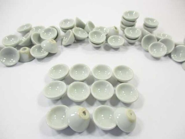 15 mm White Round Bowls Dollhouse Miniatures Ceramic Supply Food