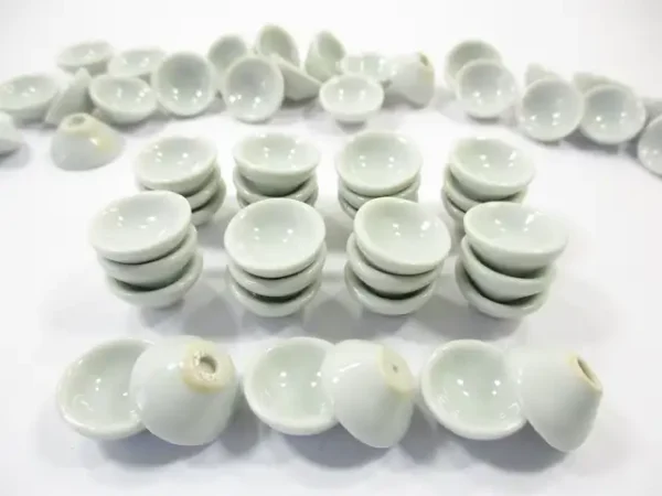 15 mm White Round Bowls Dollhouse Miniatures Ceramic Supply Food - Image 2