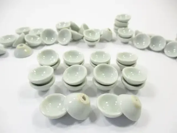 15 mm White Round Bowls Dollhouse Miniatures Ceramic Supply Food - Image 3