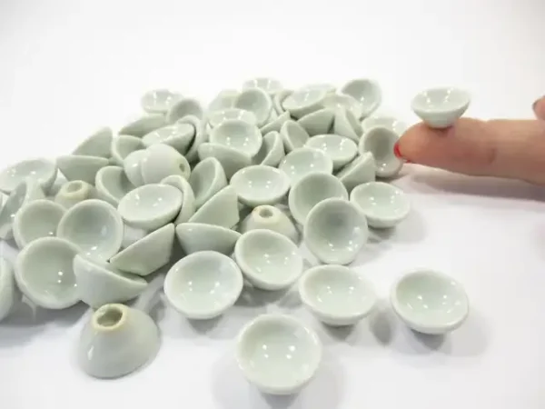 15 mm White Round Bowls Dollhouse Miniatures Ceramic Supply Food - Image 6