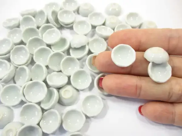 15 mm Dolls House Miniature Ceramic White Scallop Bowl China Kitchen - Image 7