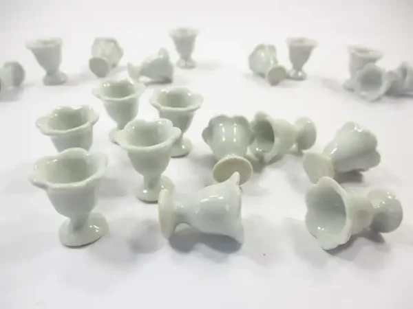 10x15 mm White Ceramic Ice Cream Cups Dollhouse Miniatures Supply 12440 - Image 2