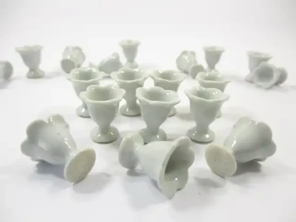 10x15 mm White Ceramic Ice Cream Cups Dollhouse Miniatures Supply 12440 - Image 3