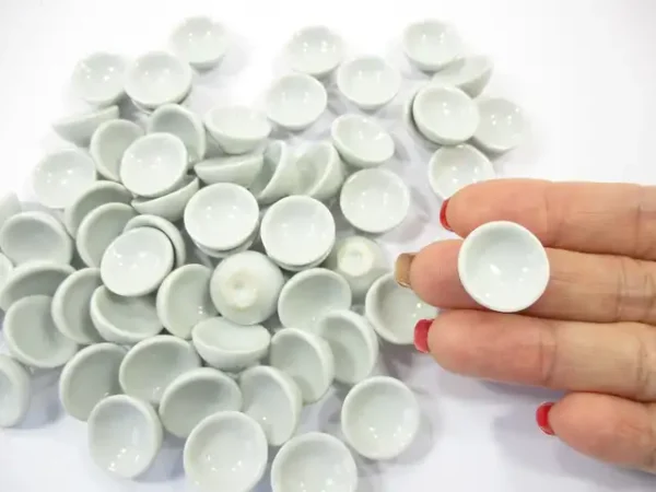 18 mm White Round Bowls Dollhouse Miniatures Ceramic Supply Food - Image 7