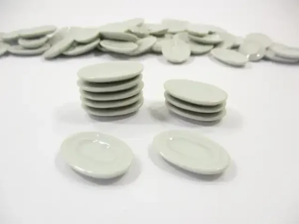 15x20mm Mini White Oval Plate Dish Saucer Dollhouse Miniature Ceramic - Image 4