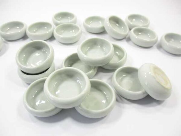 10 White Round Bowl Dollhouse Miniatures Ceramic Supply Kitchenware 13400