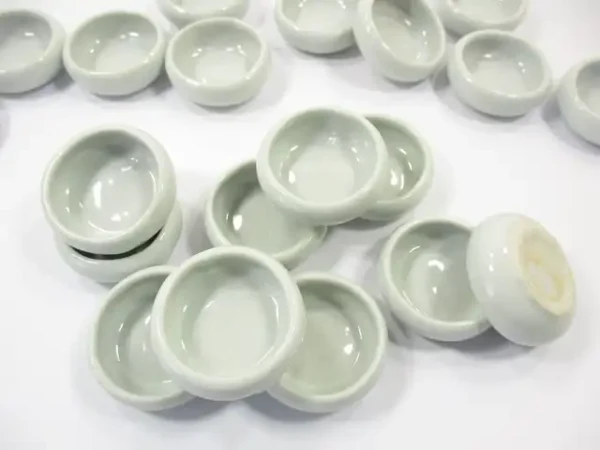 10 White Round Bowl Dollhouse Miniatures Ceramic Supply Kitchenware 13400 - Image 3