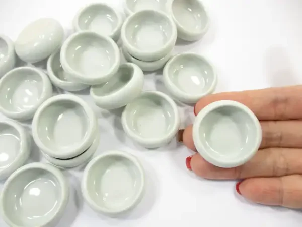 10 White Round Bowl Dollhouse Miniatures Ceramic Supply Kitchenware 13400 - Image 6