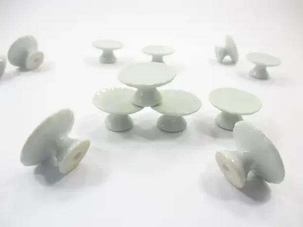 25 mm 6 White Cake Bakery Ceramic Stand  Dollhouse Miniatures Cake Supplies 10580 - Image 4