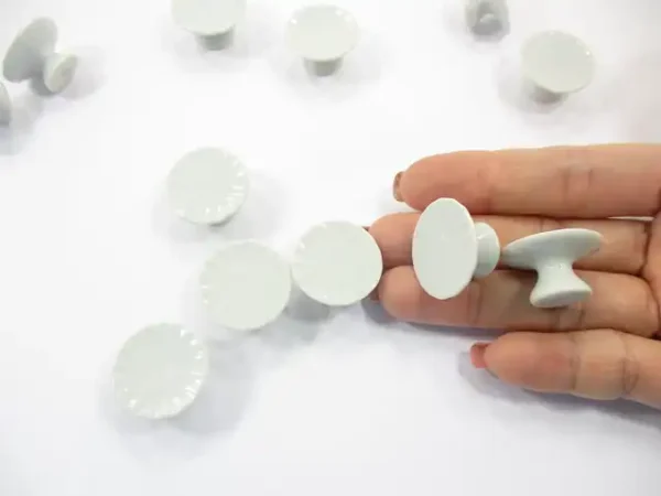 25 mm 6 White Cake Bakery Ceramic Stand  Dollhouse Miniatures Cake Supplies 10580 - Image 6