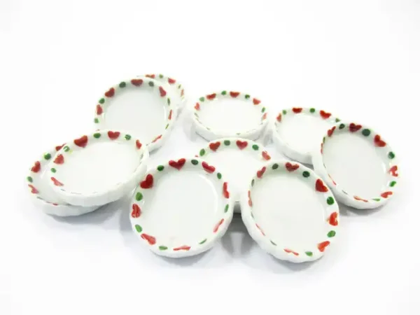 10x25mm Christmas Pan/Tray Plate Dollhouse Miniature Ceramic Food Supply 12990 - Image 4