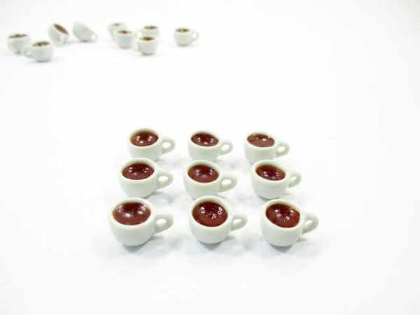 Miniature Drink Beverage White Tea Mug Cup Ceramic Size S Dollhouse Food Charms