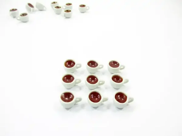 Miniature Drink Beverage White Tea Mug Cup Ceramic Size S Dollhouse Food Charms - Image 3