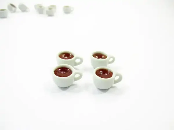 Miniature Drink Beverage White Tea Mug Cup Ceramic Size S Dollhouse Food Charms - Image 4
