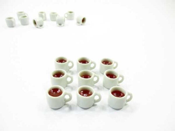 Miniature Drink Beverage White Tea Ceramic Mug Cup Size M Dollhouse Food