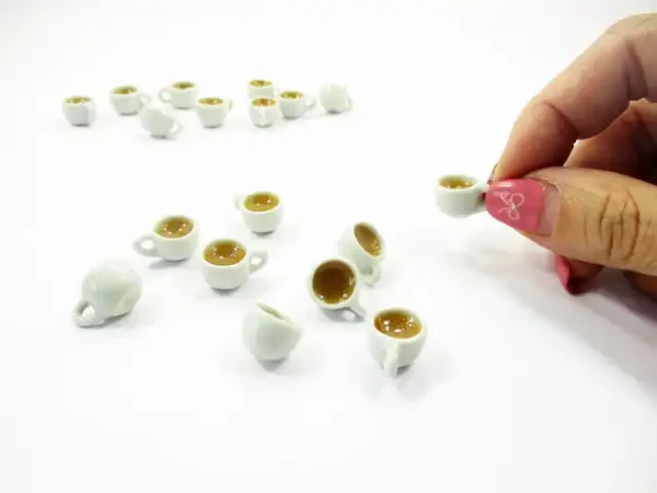 Dollhouse Miniature Food Drink Beverage Ceramic Coffee Cups Mugs #S - Image 5