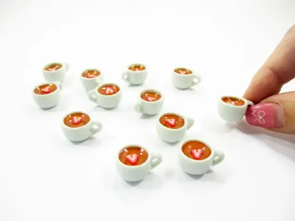 1:6 Set Cups Strawberry Tea Dollhouse Miniatures Food Drink Beverage #M - Image 5