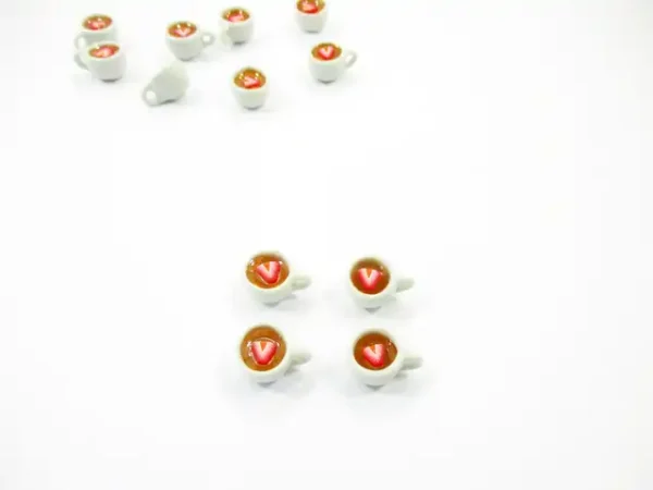 Set Cups Strawberry Tea Dollhouse Miniatures Food Drink Beverage #S - Image 4