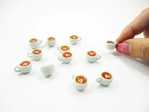 Set Cups Strawberry Tea Dollhouse Miniatures Food Drink Beverage #S - Image 5