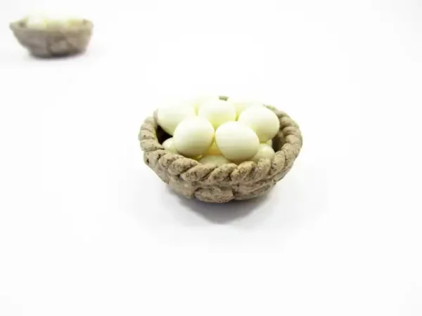 1:12 Dollhouse Miniature Food Easter Eggs Ceramic Basket Kitchen Supply 13828 - Image 3