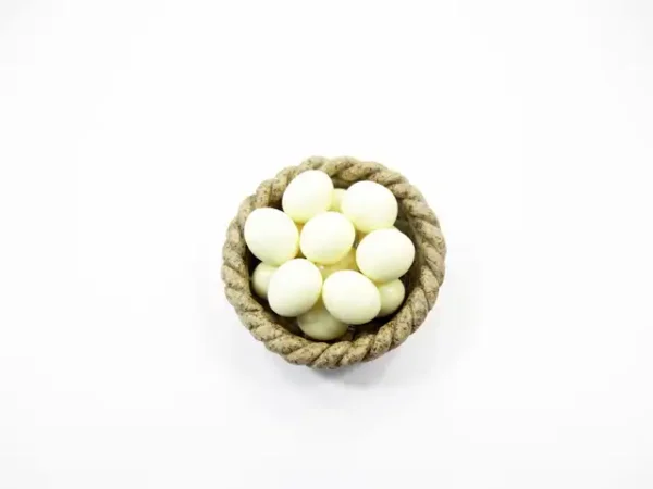 1:12 Dollhouse Miniature Food Easter Eggs Ceramic Basket Kitchen Supply 13828 - Image 4