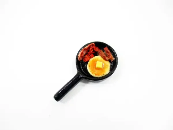 Dollhouse Miniatures Frying Pan Egg Bacon Cooking Kitchen Preparation 13854 - Image 5