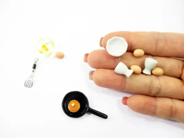 Dollhouse Miniatures Food Breakfast Pancake Preparation Set Kitchen Supply 16215 - Image 6