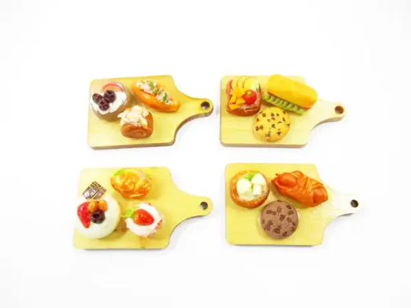 Dollhouse Miniature Food Bakery Bread Cake Cupcake Dessert On Wooden Board 16833 - Image 7