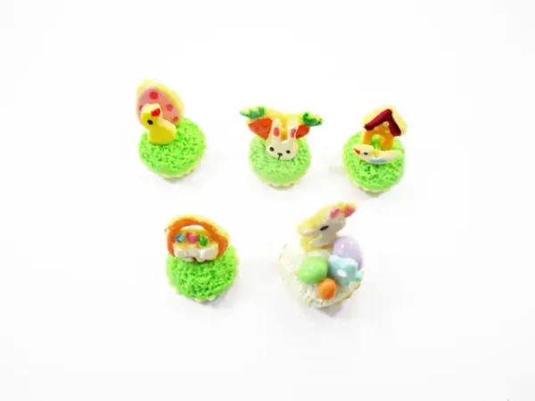 Dollhouse 5 Chick Easter Cupcake 1:12 Miniature Bunny Easter Bakery Dessert 16961 - Image 4