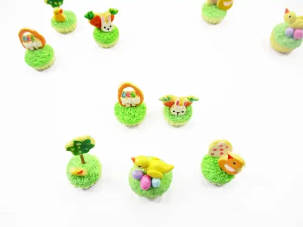 1:12 Miniature 5 Easter Cupcake Dollhouse Bunny Easter Bakery Dessert Cake 16963 - Image 4