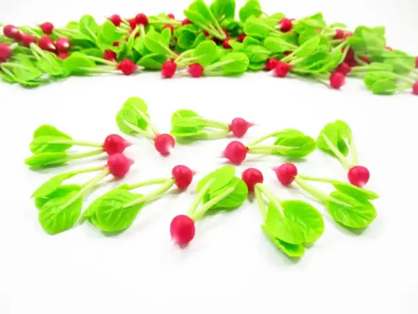 1:12 Dollhouse Miniatures Food Lot 10 Loose Radish 1:6 Vegetable Supply 16975 - Image 3